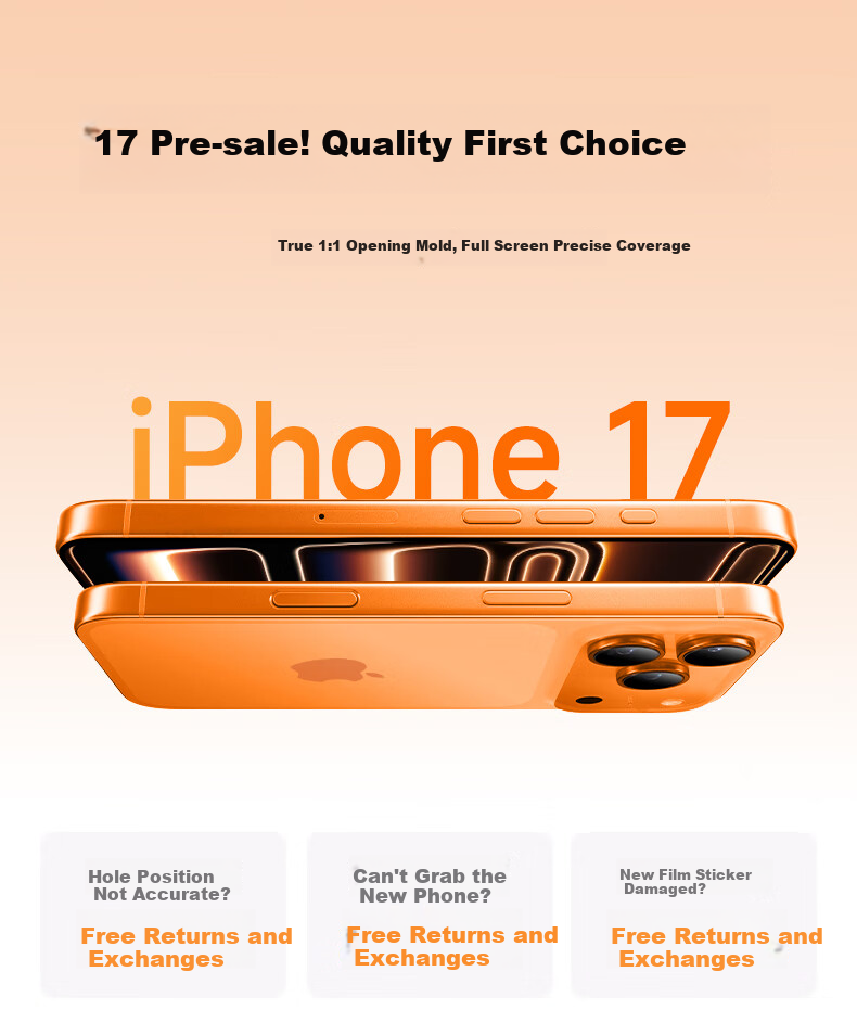 Защитное стекло для iPhone 17 Pro Max