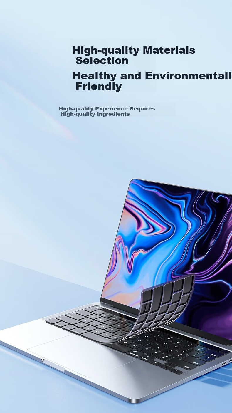 Защитная пленка для клавиатуры Shanmo для Apple MacBook Air/Pro, ультратонкая, прозрачная, водонепроницаемая, пылезащитная