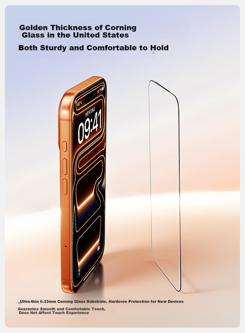 Защитная пленка Shanmo Corning AR для iPhone 17, противоударное закаленное стекло, защита экрана, антибликовое покрытие ≤0.72%, отпечатки пальцев