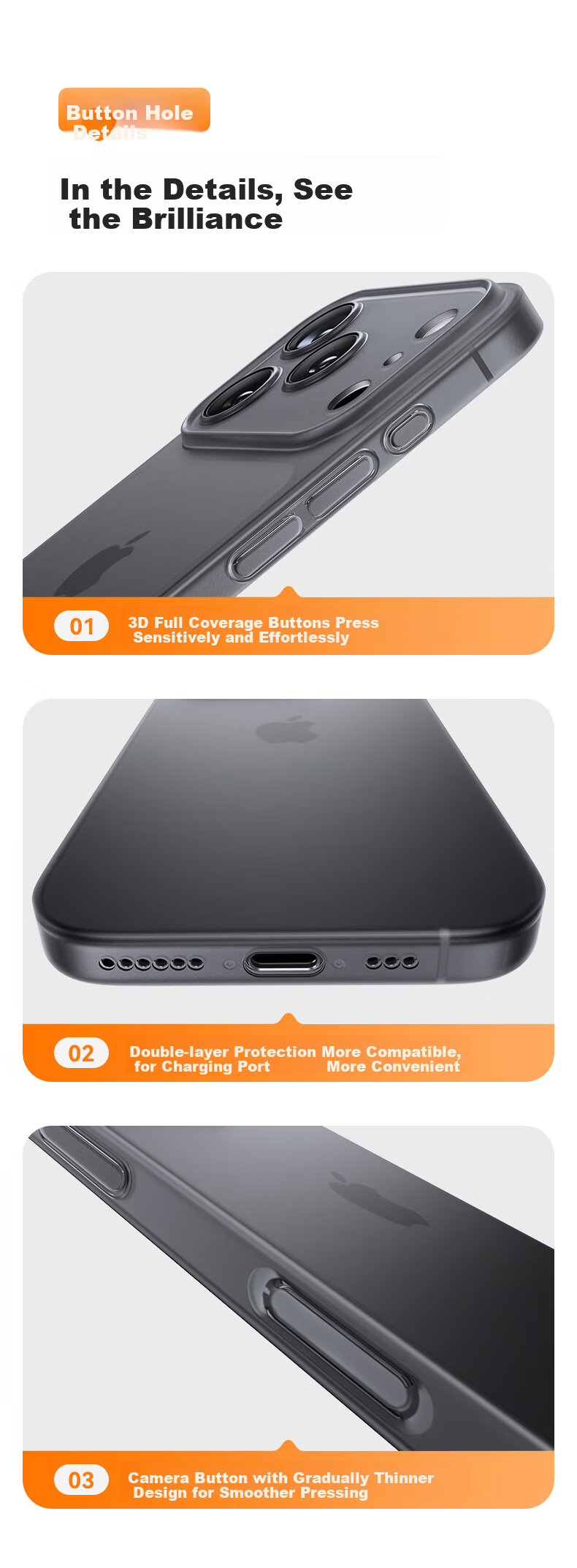 Чехол для Apple iPhone 17 Pro Mofei, ударопрочный, полупрозрачный, матовый, с защитой камеры, с охлаждением, противоскользящий, синий