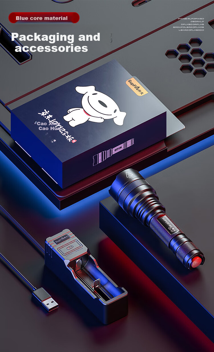 Фонарик SupFire C8, компактный, сверхъяркий, долговечный, перезаряжаемый, для активного отдыха и дома