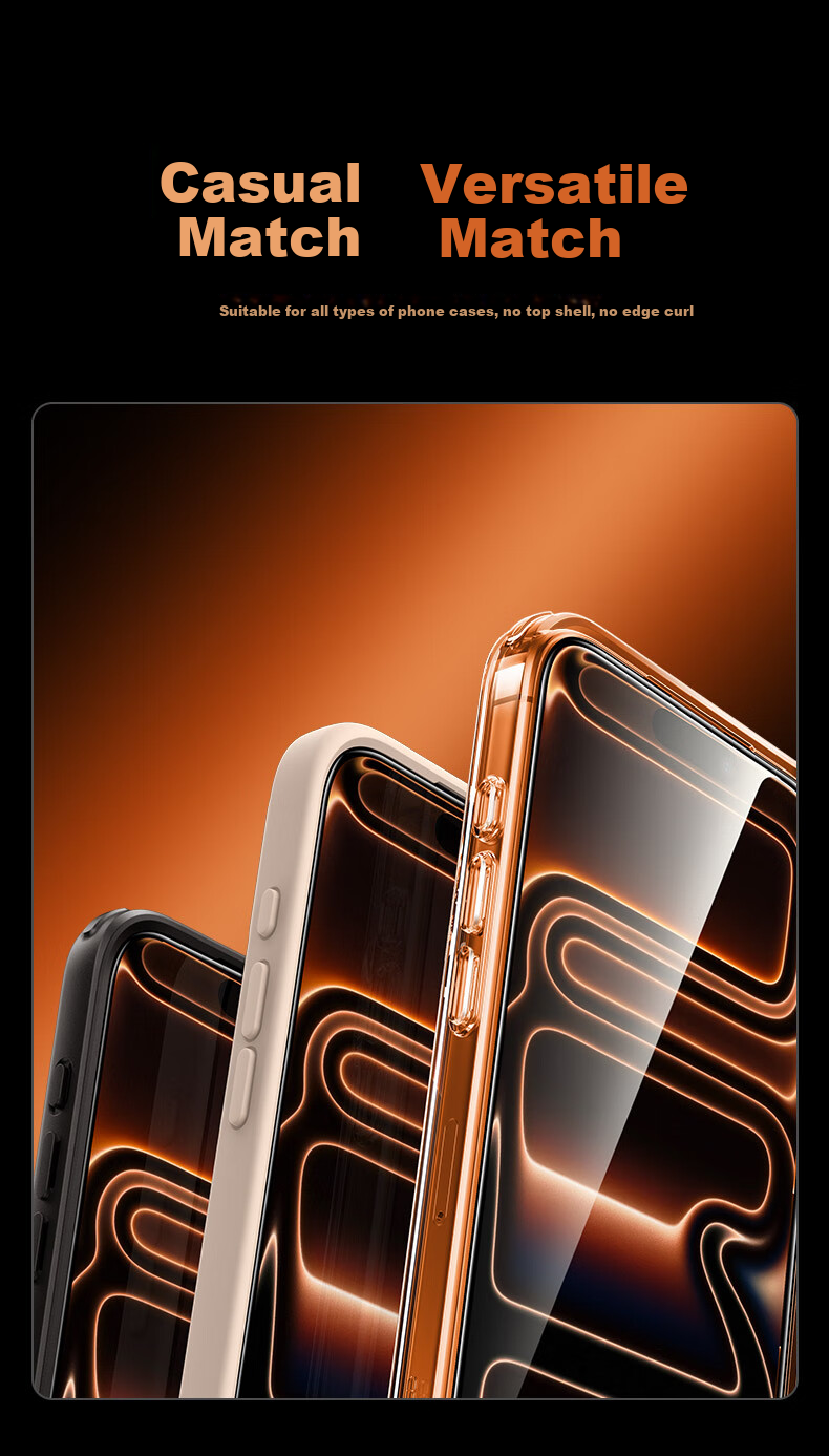 Защитное стекло ESR для iPhone 17 Pro, противоударное, противоотпечатковое, полное покрытие экрана, высокая четкость, антибликовое, 2 шт.