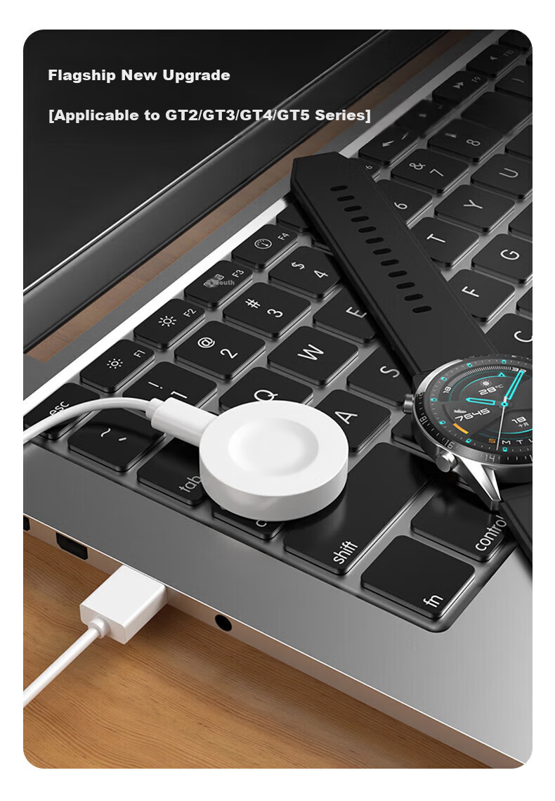 Магнитное зарядное устройство KOVOL USB Fast Charging для Huawei Watch GT6/5/4/3Pro/Watch5/4/3/2/D2/FIT4, универсальная база для смарт-часов