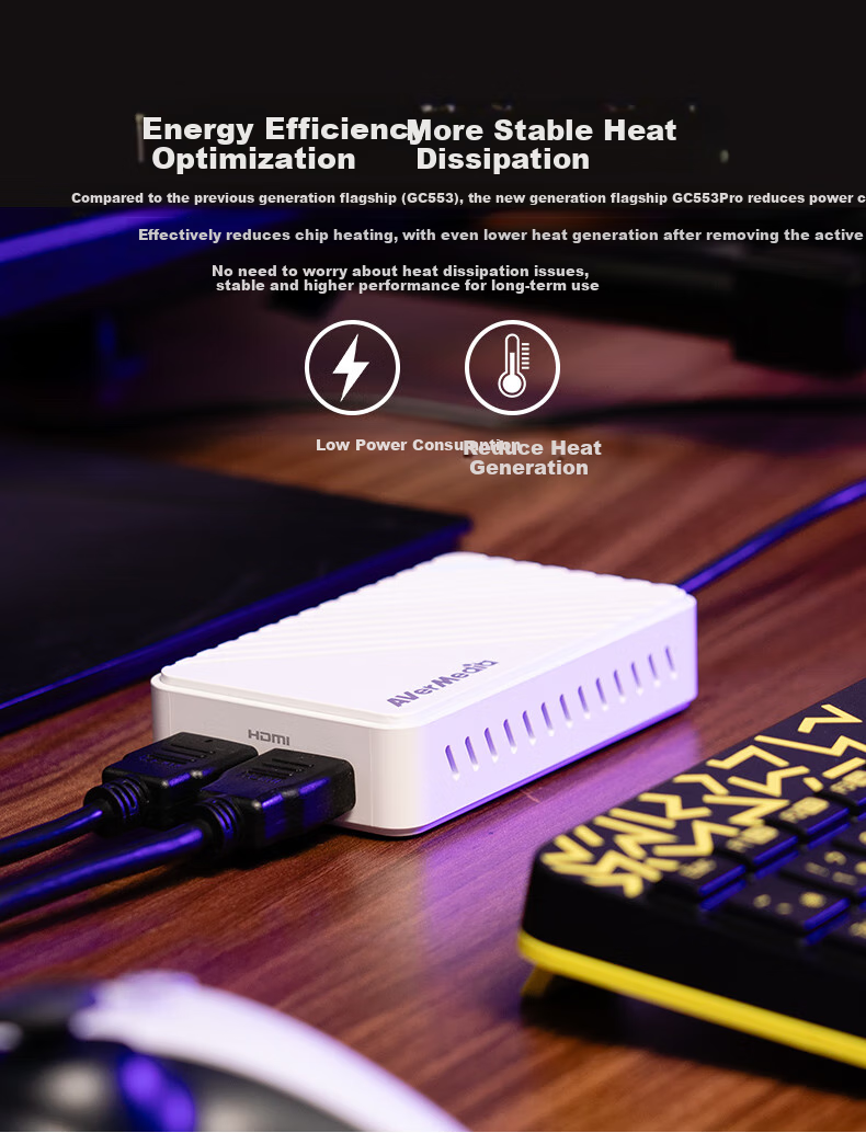 Профессиональная карта видеозахвата AVerMedia GC553Pro Ultra HD 4K для PS5 Pro/Xbox/Switch/DSLR камер/планшетов