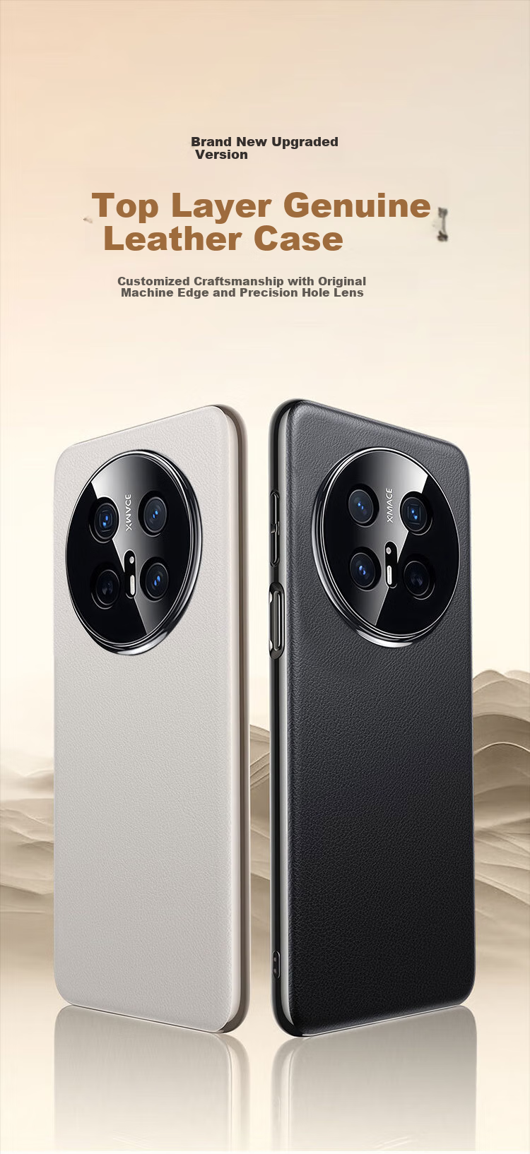 Чехол для телефона Xuanka из натуральной кожи для Huawei Mate70, защита полной линзы, ультратонкий, противоударный, роскошный бизнес-стиль