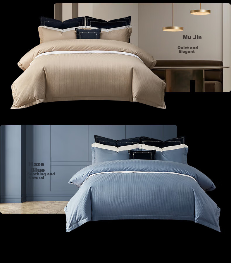 Постельное белье Canasin Hilton, 100% хлопок, размер 1.8м, евростандарт, серый