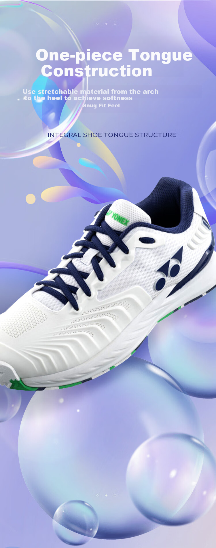 Кроссовки для бадминтона YONEX SHTF4MACEX, мужские, белые с синим, размер 38