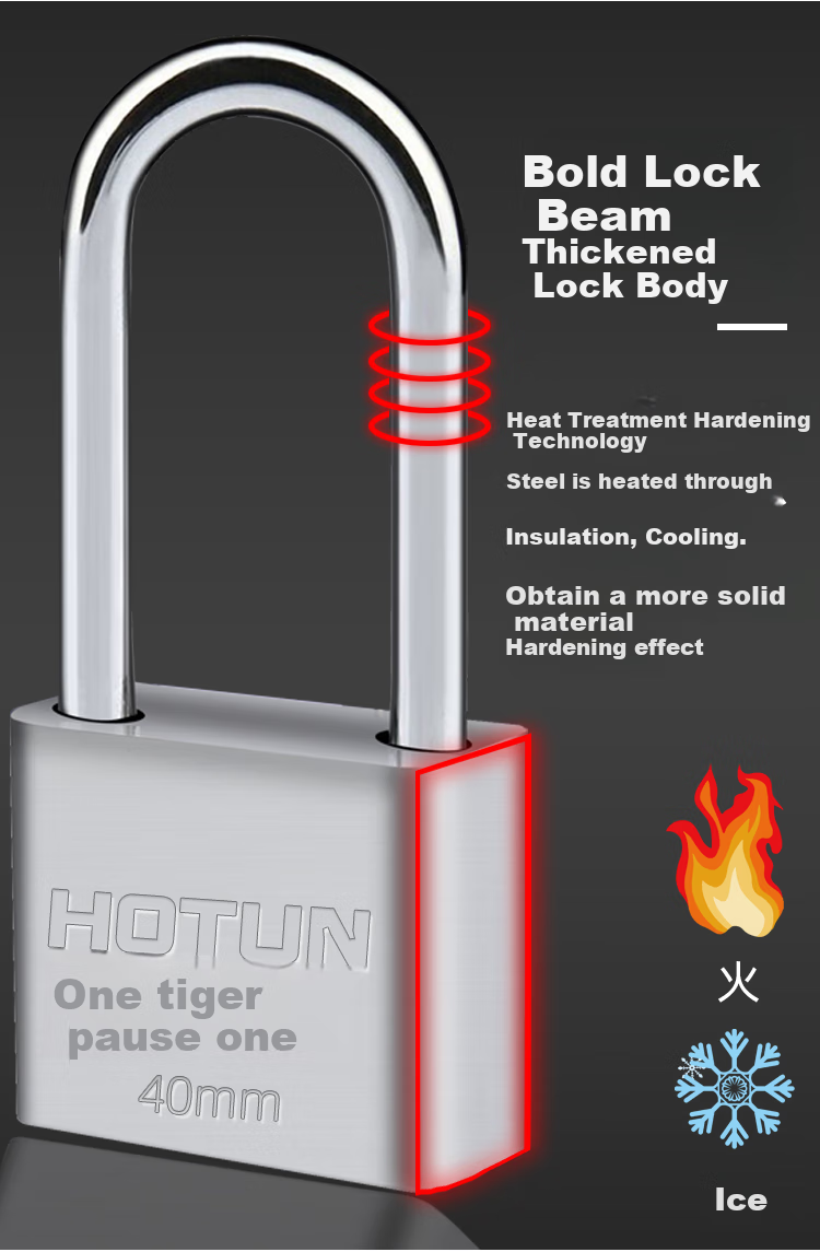 Замок навесной HOTUN, водонепроницаемый и устойчивый к ржавчине, дверной замок, оконный замок, противоугонный маленький замок 30 мм