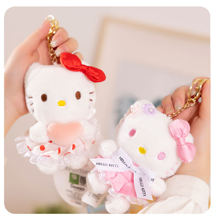Мягкая игрушка Hello Kitty, брелок-кукла, подвеска для рюкзака, подарок на День Святого Валентина