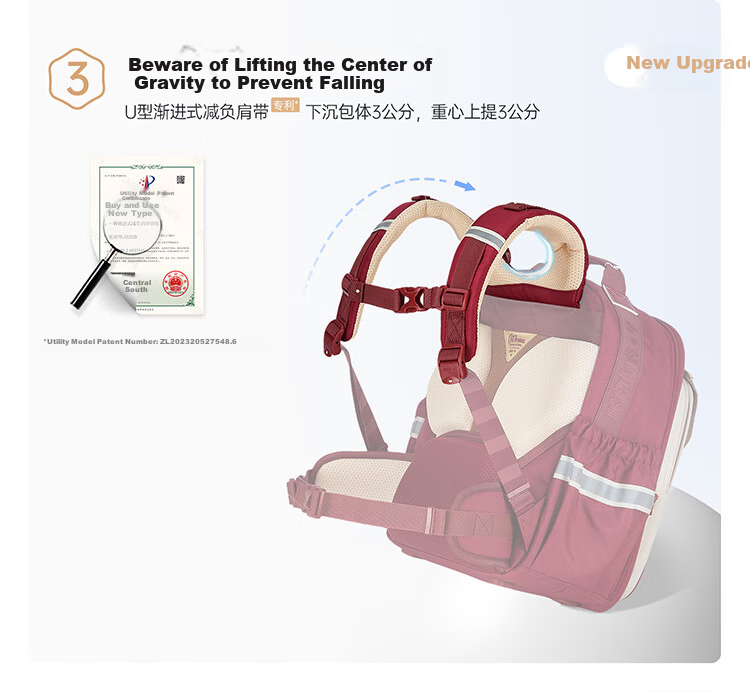 Школьный рюкзак KALA·Y Cloud Backpack ProMax для начальной школы (1-3 класс), легкий, противоскользящий, для мальчиков и девочек, 379.0 CNY