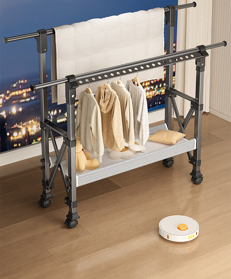Сушилка для белья MICOE напольная, алюминиевый сплав, складная, телескопическая, 170x158.2x17 см