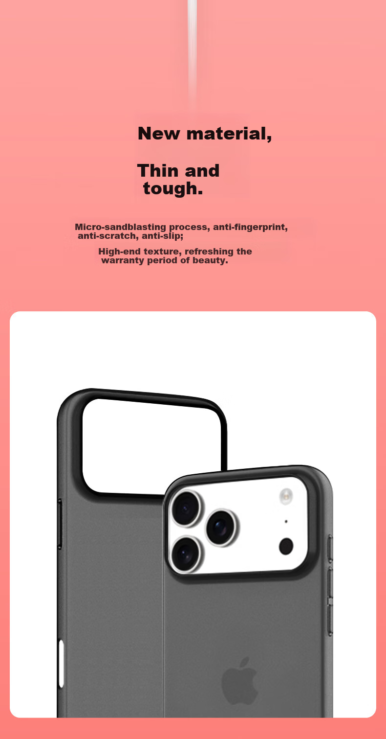 Чехол Snowkids для iPhone 17 Pro Max, ультратонкий, полуматовый, полупрозрачный, противоскользящий, противоударный, защита от отпечатков пальцев, полное покрытие, мягкая оболочка, модный минималистичный защитный чехол, не окисляющийся, полупрозрачный белый