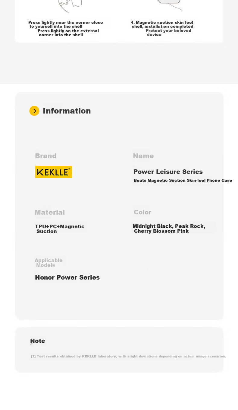 KEKLLE Чехол для Honor Power, Матовый, Беспроводная зарядка, Магнитный, Анти-ударный, Песчаниковый цвет