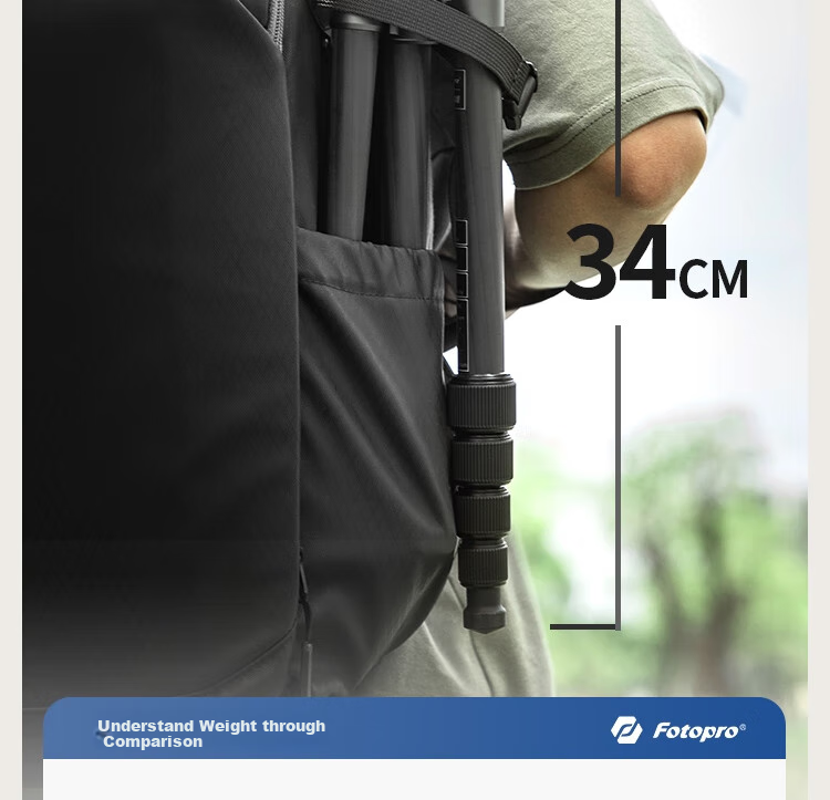 Штатив Fotopro X-4CN VIDEO с гидравлической головкой, карбоновый, серебристый