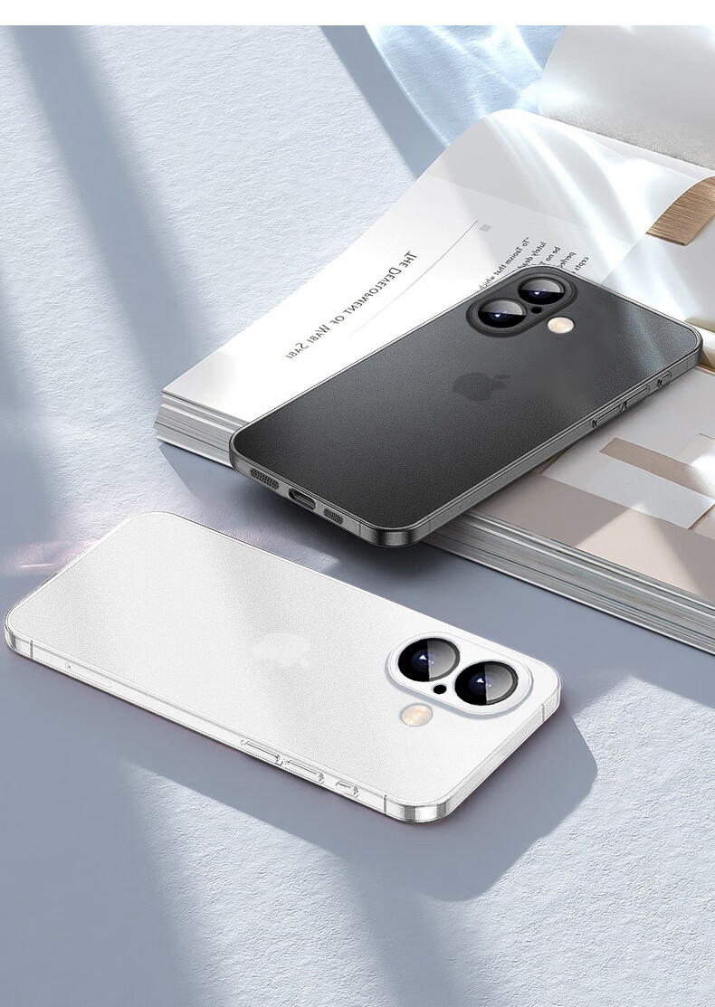 Защитный чехол NEYAA для iPhone 17, ультратонкий, полупрозрачный, противоударный, силиконовый, матовый, с полной защитой объектива, цвет "Мглистый белый"