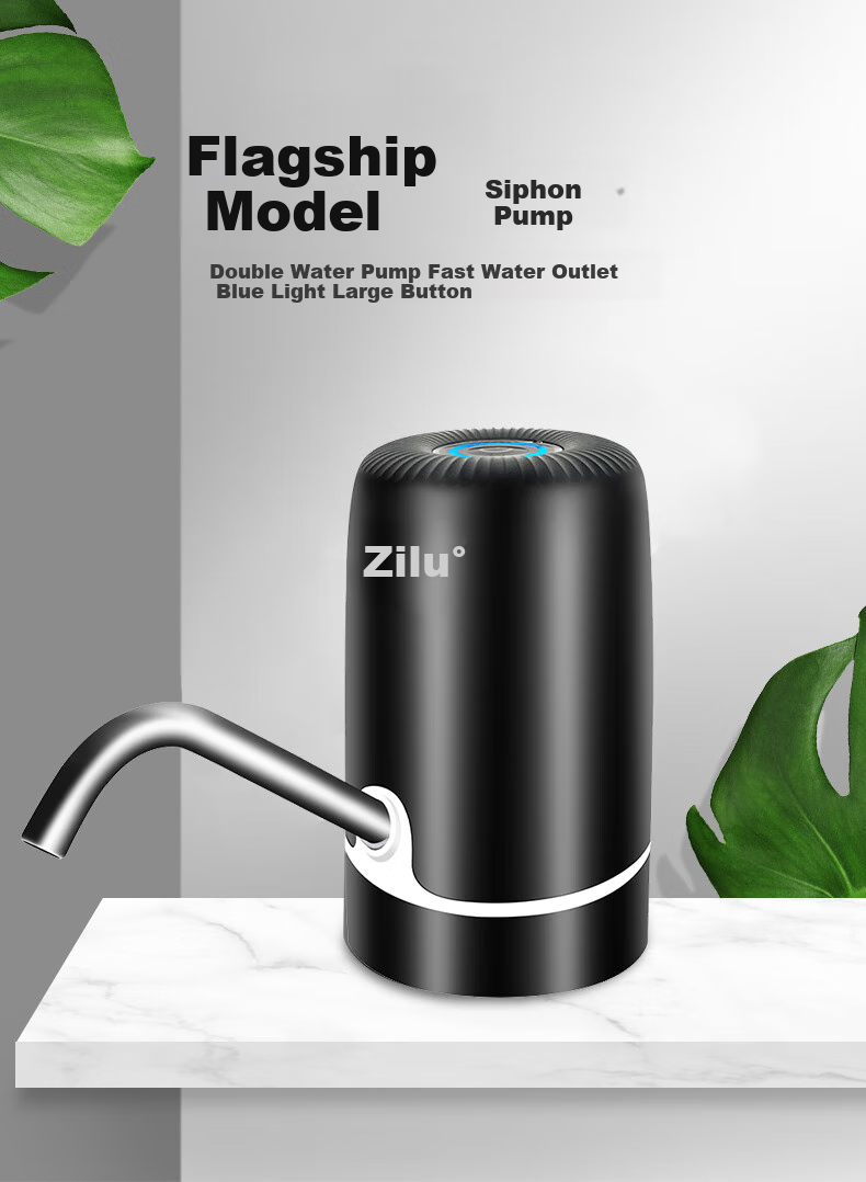 Автоматический насос-дозатор для воды ZILU, электрический, для бутылок, USB-зарядка, двойной насос