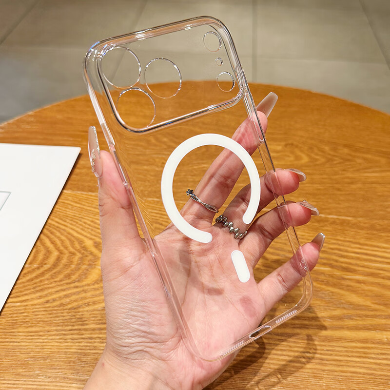 Прозрачный магнитный чехол Sihuanke для Apple iPhone 17 Pro Max, полное покрытие