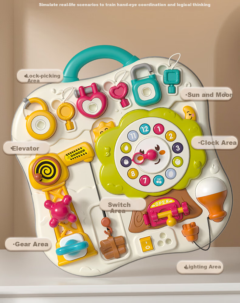 Развивающая игрушка GOODWAY Busy Board, интерактивная, для раннего развития, многоцветная
