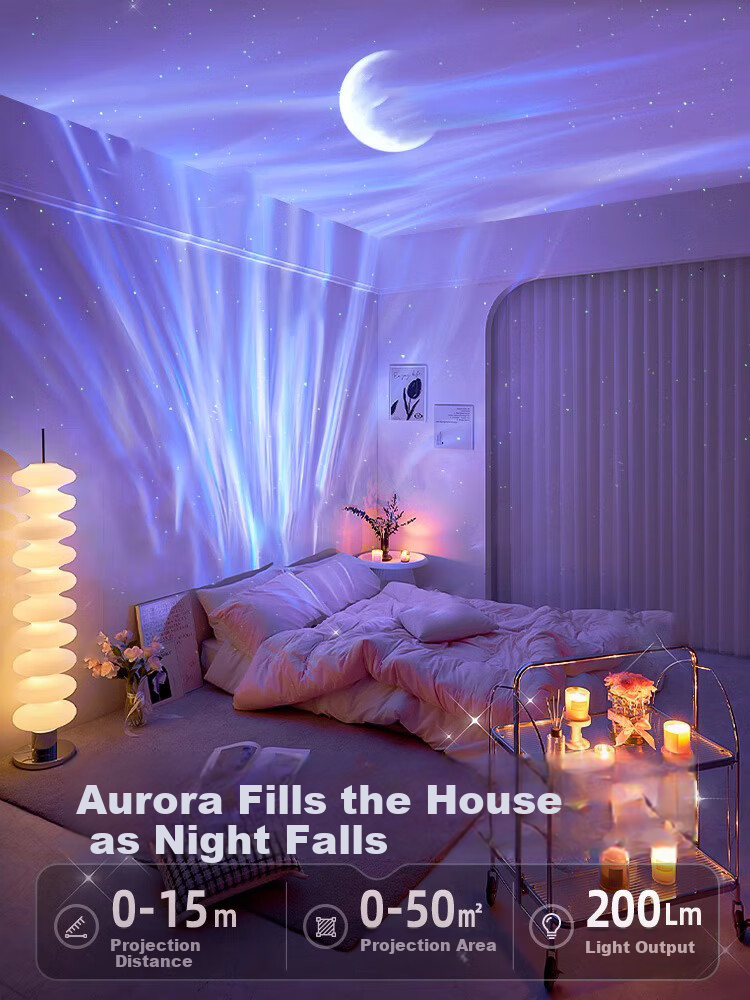 Портативная колонка ONEFIRE Aurora Starry Sky, Bluetooth 5.0, проектор звездного неба, атмосферный светильник, подарок для девушки