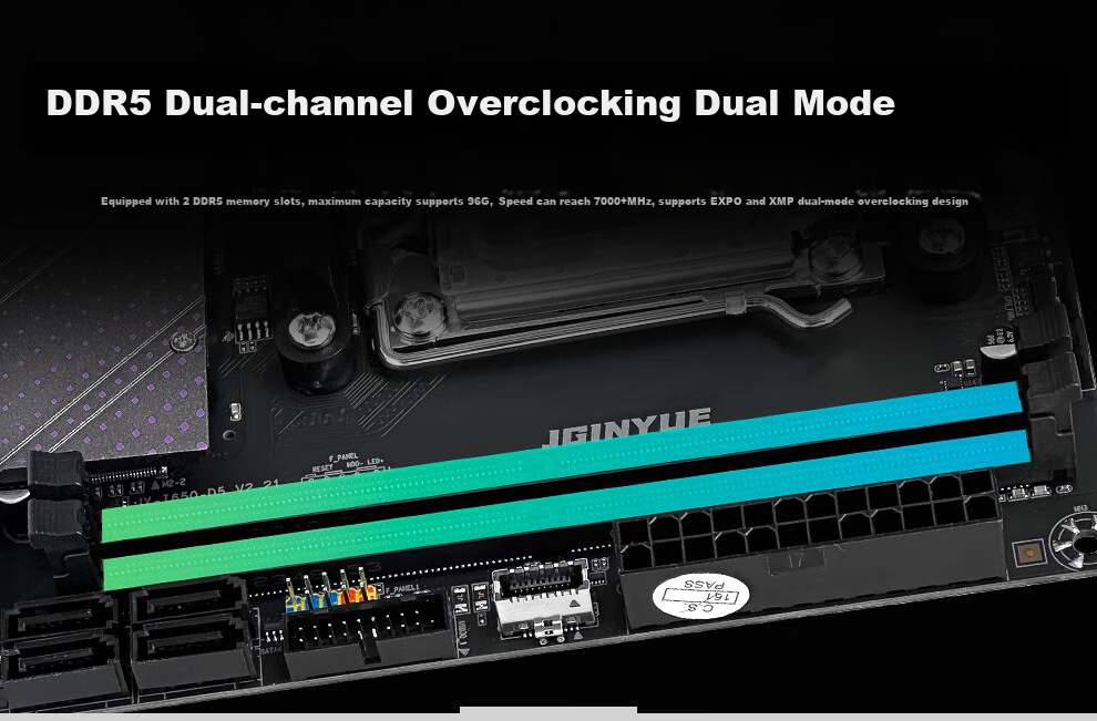 Материнская плата Jingyue B650I Night Devil DDR5, игровая, поддержка процессоров 9600X/9700X/7800X3D (сокет AMD B650/AM5)