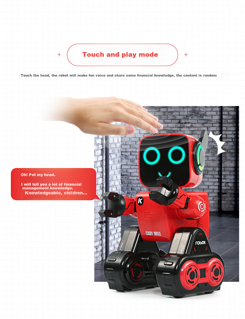 JINGDA TOYS Робот на радиоуправлении, программируемый, для детей от 3 лет, подарок на Новый год