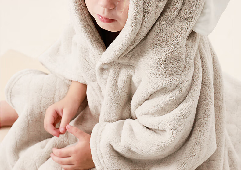Детское полотенце-халат BABYGREAT с капюшоном, для купания, носимое, из плотной, быстросохнущей ткани, для малышей