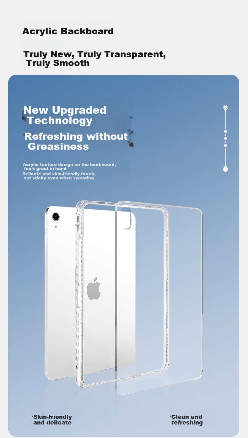 Чехол-книжка KOOLIFE для iPad 11/10 (2025 A16), 10.9 дюймов, прозрачный, с держателем для стилуса, противоударный