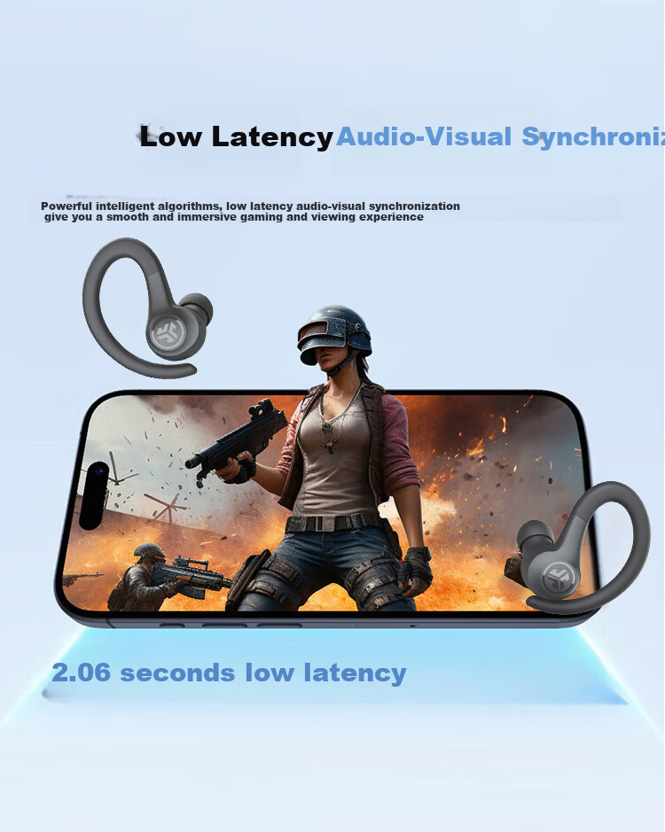 Беспроводные спортивные наушники JLab GO Sport+ с защитой от пыли и воды IP55, для спорта, активного отдыха, велоспорта и бега, с шумоподавлением и долгим временем работы от аккумулятора