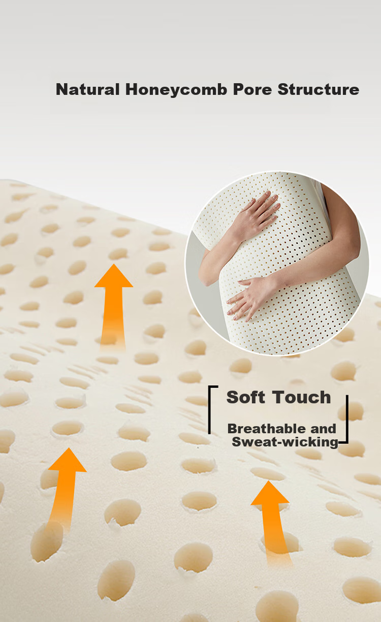 Подушка AiSleep Thai Latex Pillow, 94% натурального латекса, импорт из Таиланда, поддержка шейного отдела позвоночника для взрослых, подушка для глубокого сна