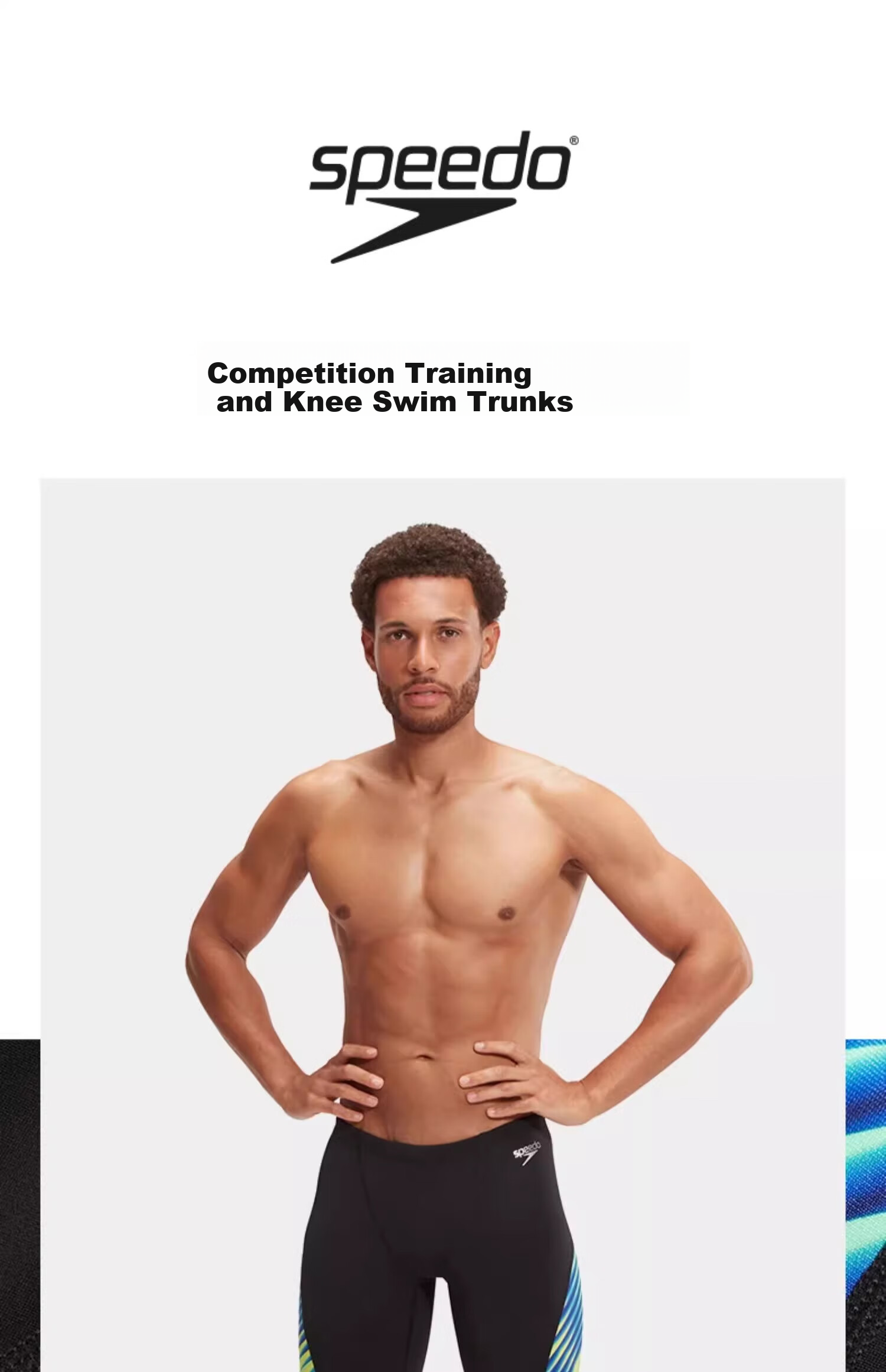 Мужские плавки-шорты Speedo, серия для соревнований и тренировок, защита от солнца, устойчивость к хлору, защита от воздействия, напечатанные шорты длиной до колена, синий/фиолетовый, размер 30