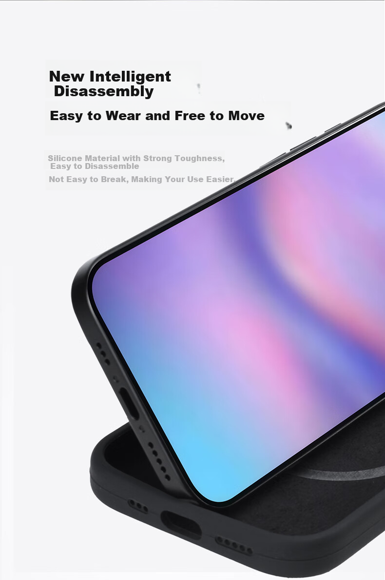 Жидкий силиконовый чехол Sihuanke для Apple iPhone 17, совместимый с MagSafe, черный