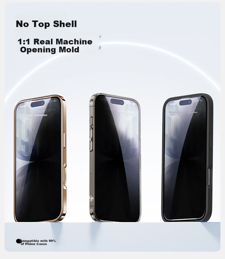 Защитное стекло SmartDevil для Apple iPhone 17, антишпионское, противоударное, пыленепроницаемое, полное покрытие