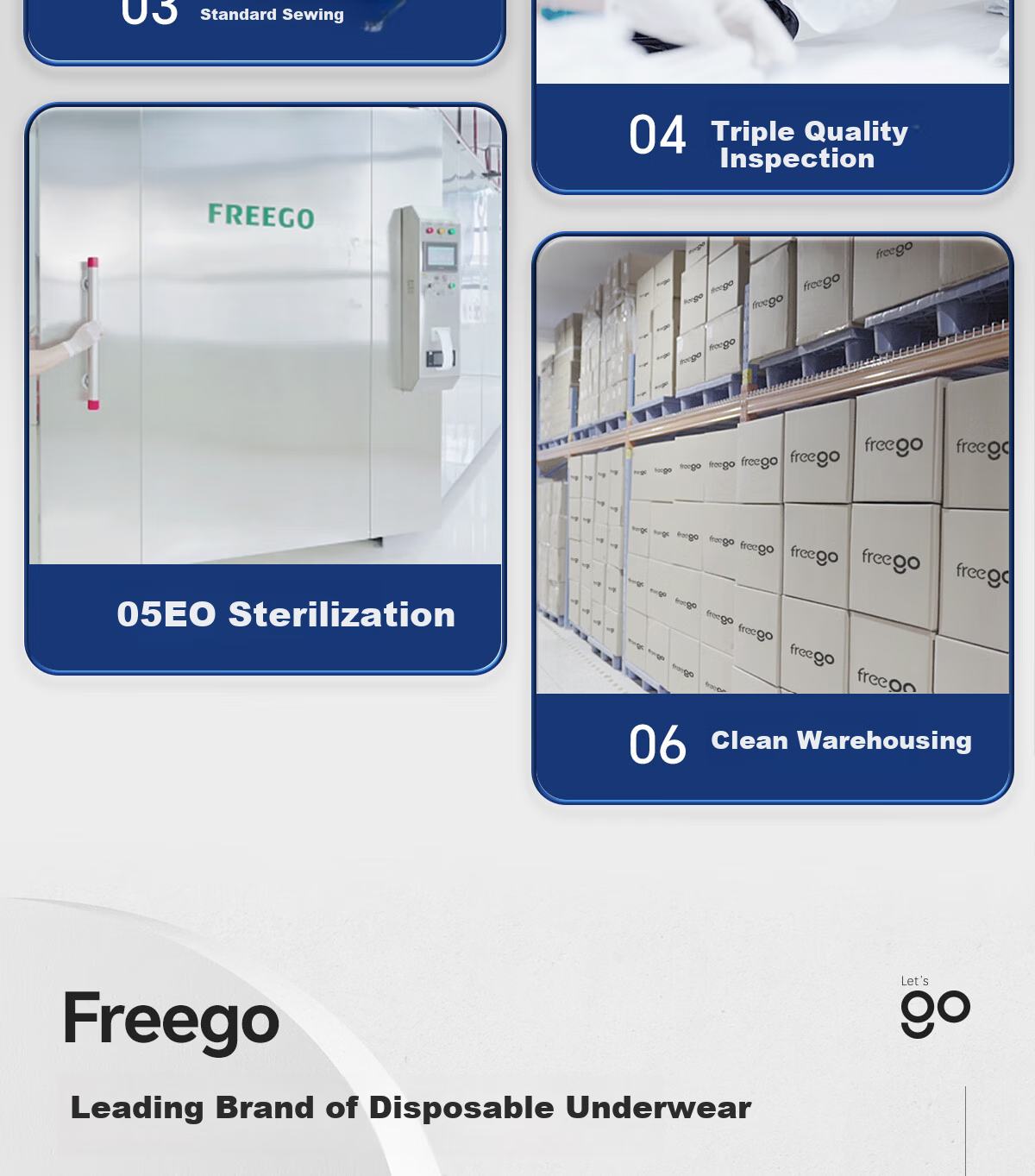 Одноразовые мужские боксеры Freego, 100% хлопок, стерильные, для путешествий, размер XL, 3 шт.