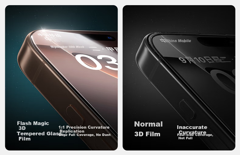 Защитное стекло SmartDevil для Apple iPhone 16 Pro Max, 3D горячая гибка, 0.18 мм, ультратонкое, HD, антипылевое, 2 шт.