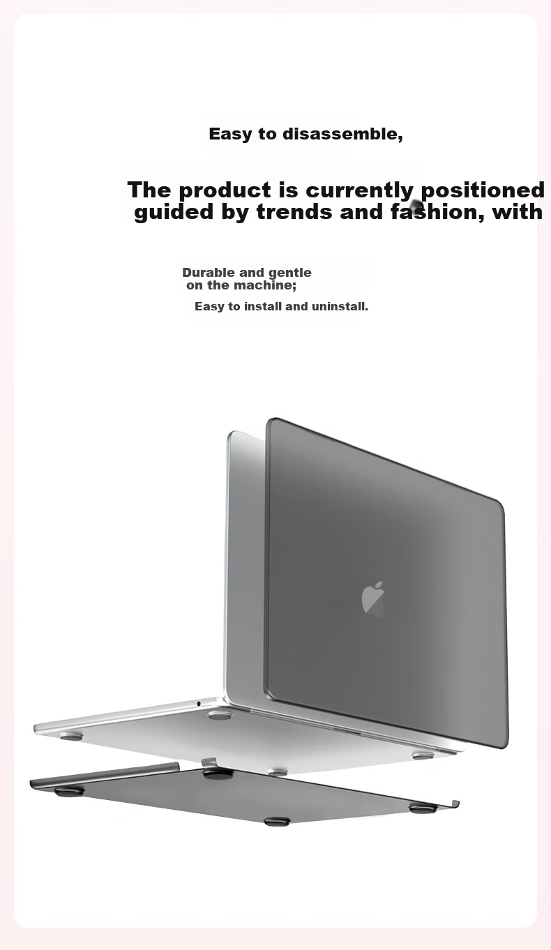 Защитный чехол Snowkids для Apple MacBook Air 13.6" M4/M3/M2, тонкий, матовый, белый