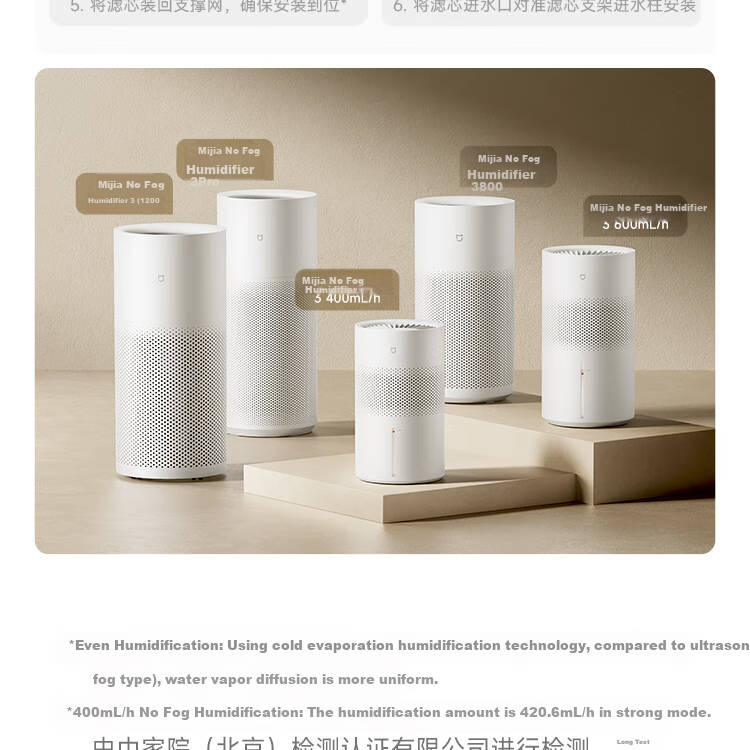 Увлажнитель воздуха Xiaomi Mijia Air Humidifier, без тумана, 4л, 400мл/ч, белый