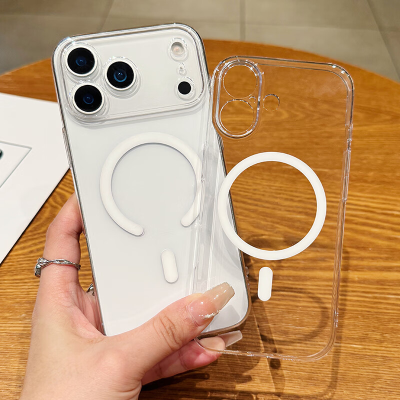 Прозрачный магнитный чехол Sihuanke для Apple iPhone 17 Pro Max, полное покрытие