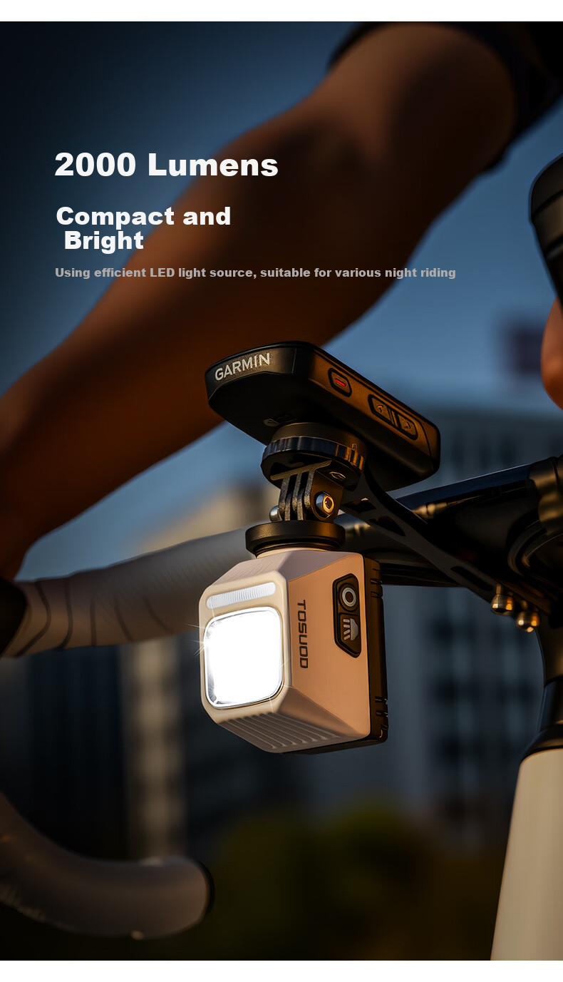 Велосипедный фонарь TOSUOD GARMIN, подвесной, с отсечкой луча, для горного и шоссейного велосипеда, высокая яркость, антибликовый, для ночной езды, 2000 люмен, 3200 мАч