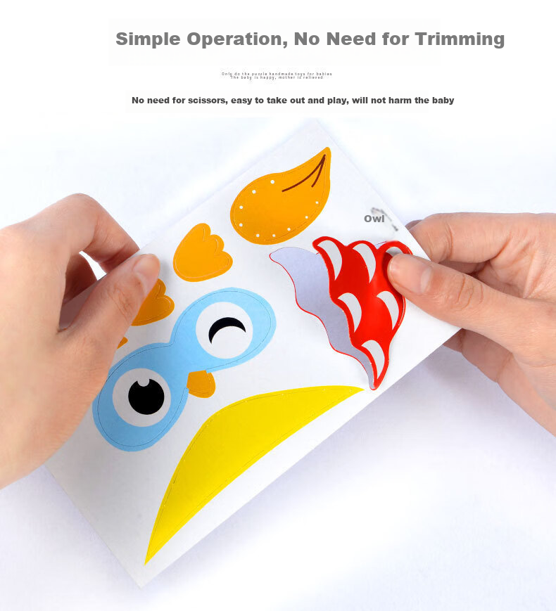 Детские наклейки JEPPE Handmade Sticker Cartoon Paper Cup Stickers, 3D развивающие игрушки, подарок для детского сада на Новый год