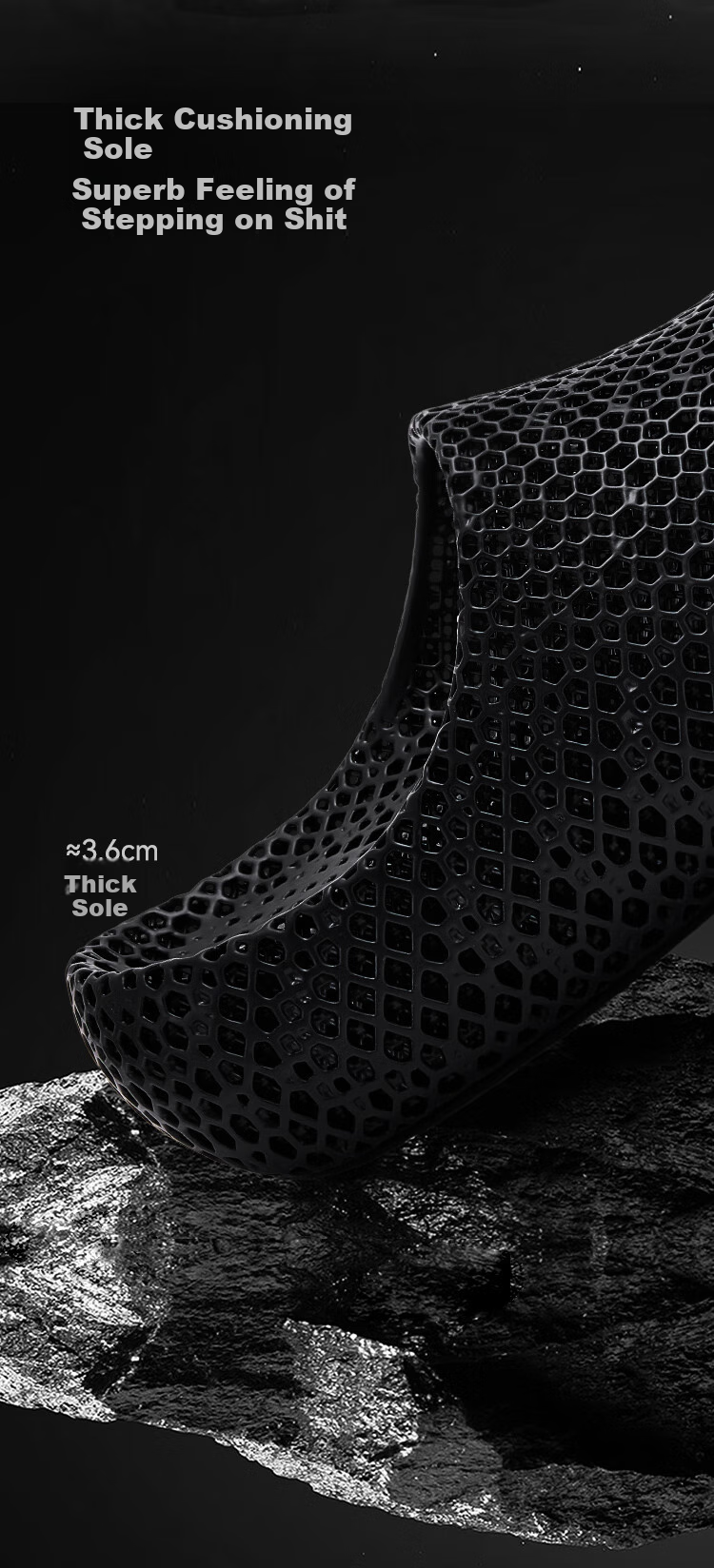 JD Original [3D Printed Slippers] Нескользящие уличные дышащие весенне-летние мягкие эластичные спортивные сандалии-шлепанцы Quantum Dark Black 44