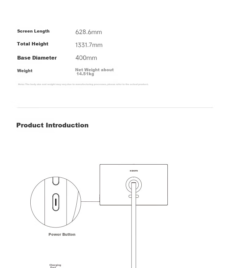 Умный экран Xiaomi Smart Home Screen Max 27, 27-дюймовый портативный развлекательный планшет с регулируемой высотой, 128 ГБ, длительное время работы от батареи, умный экран для подарка, фитнеса и обучения