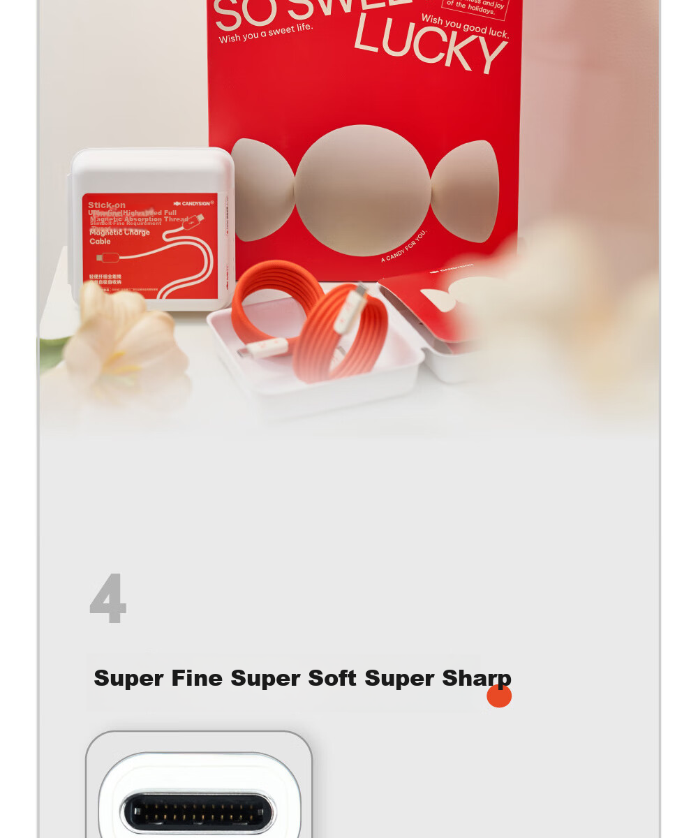 Кабель CANDYSIGN SlimBolt 5 USB4 240W 80Gbps Type-C to Type-C, 0.5 метра, фантомный черный