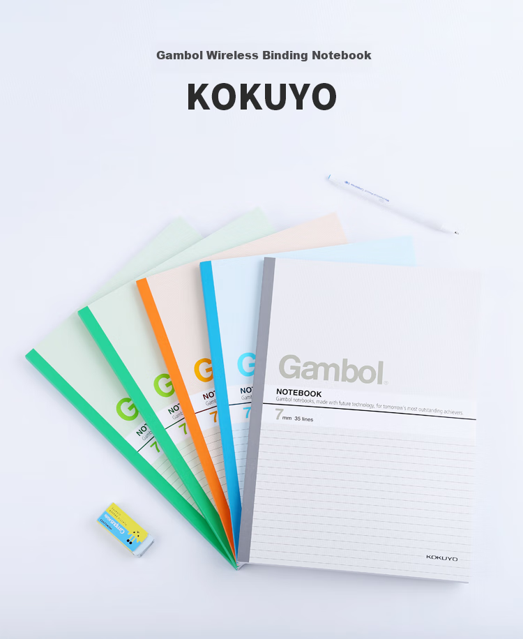 Блокнот KOKUYO A4, 7 мм, 50 листов, 5 шт., случайные цвета