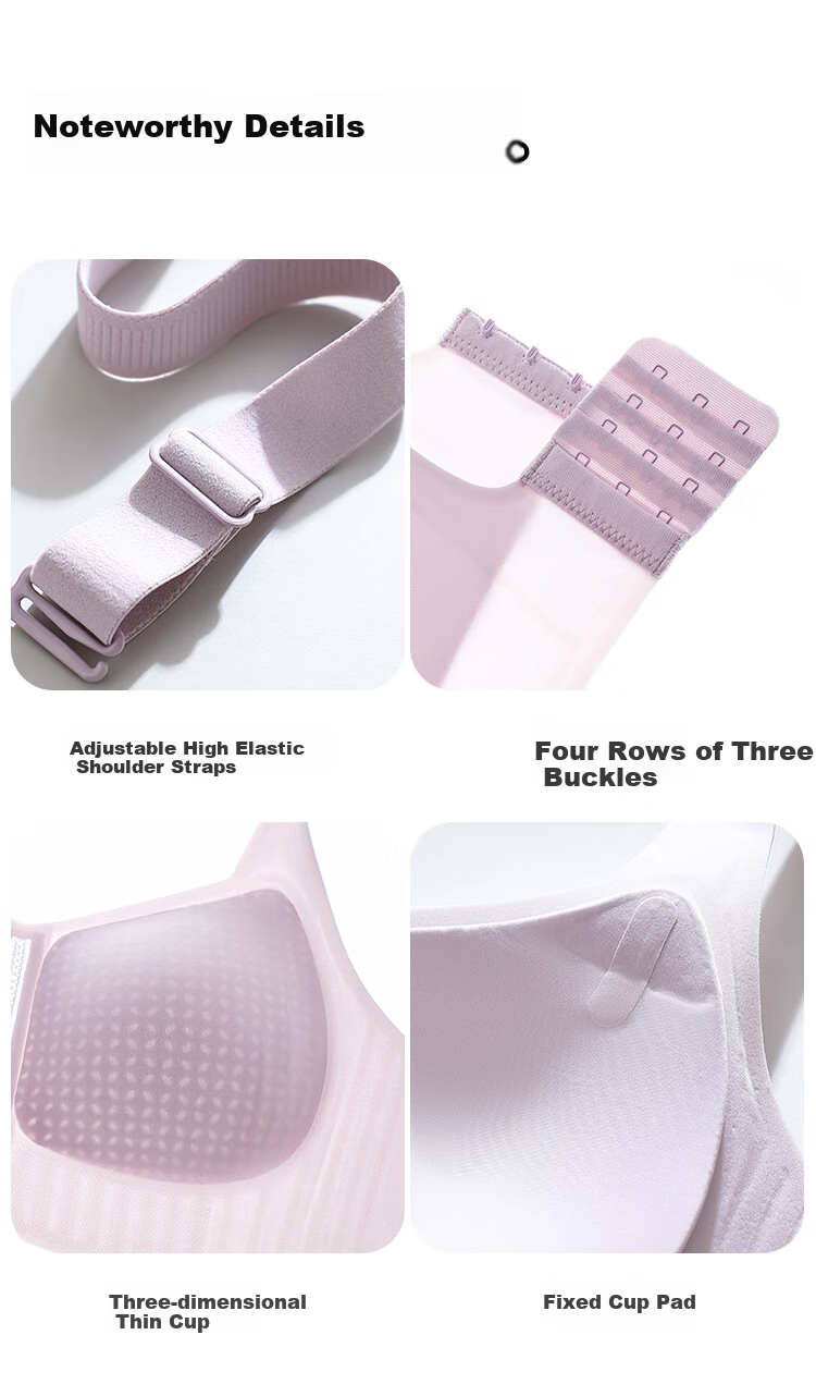 Бюстгальтер MiiOW Soft Support для женщин, минимизирующий большой бюст, Push-Up, бесшовный, без косточек, тонкий летний стиль, сексуальный бюстгальтер, фиолетовый, размер M