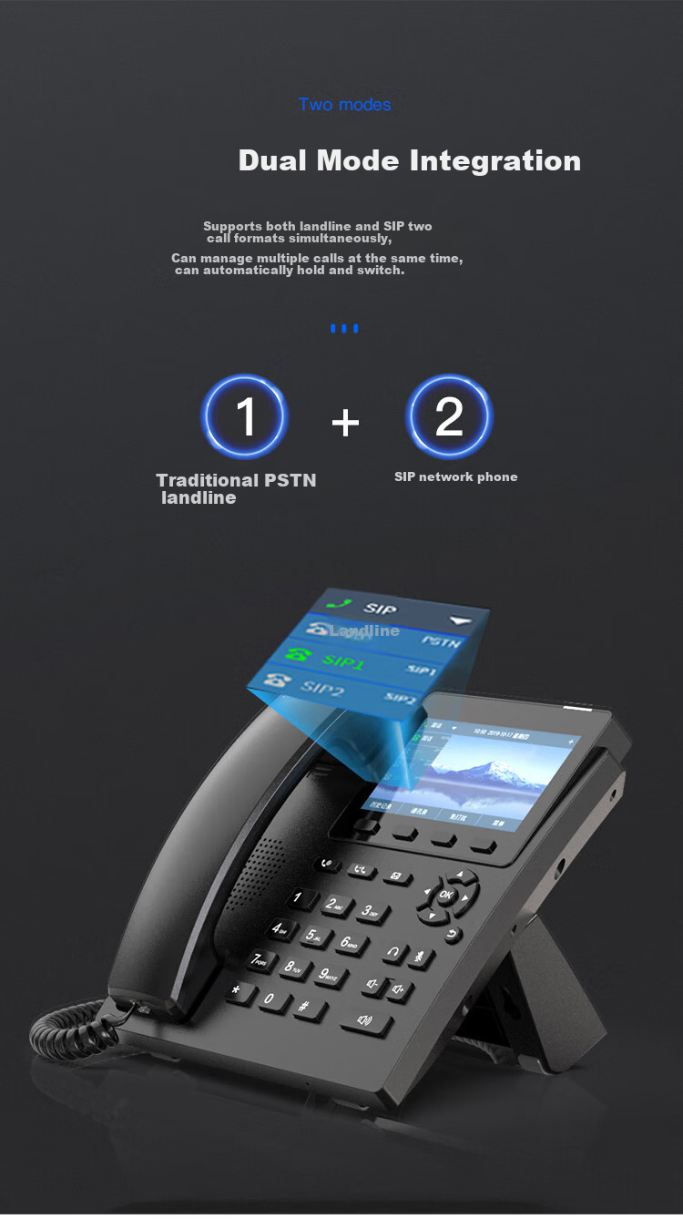 IP-телефон Newmine HL2008TSD-9082(R) с записью разговоров, Android Smart Phone, поддержка черного списка для адресной книги и внутренних систем