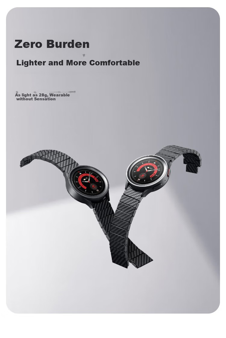 Ремешок PITAKA из углеродного волокна для Samsung Galaxy Watch 7/6/5/4, модный, бизнес-стиль, легкий, удобный, с магнитной застежкой