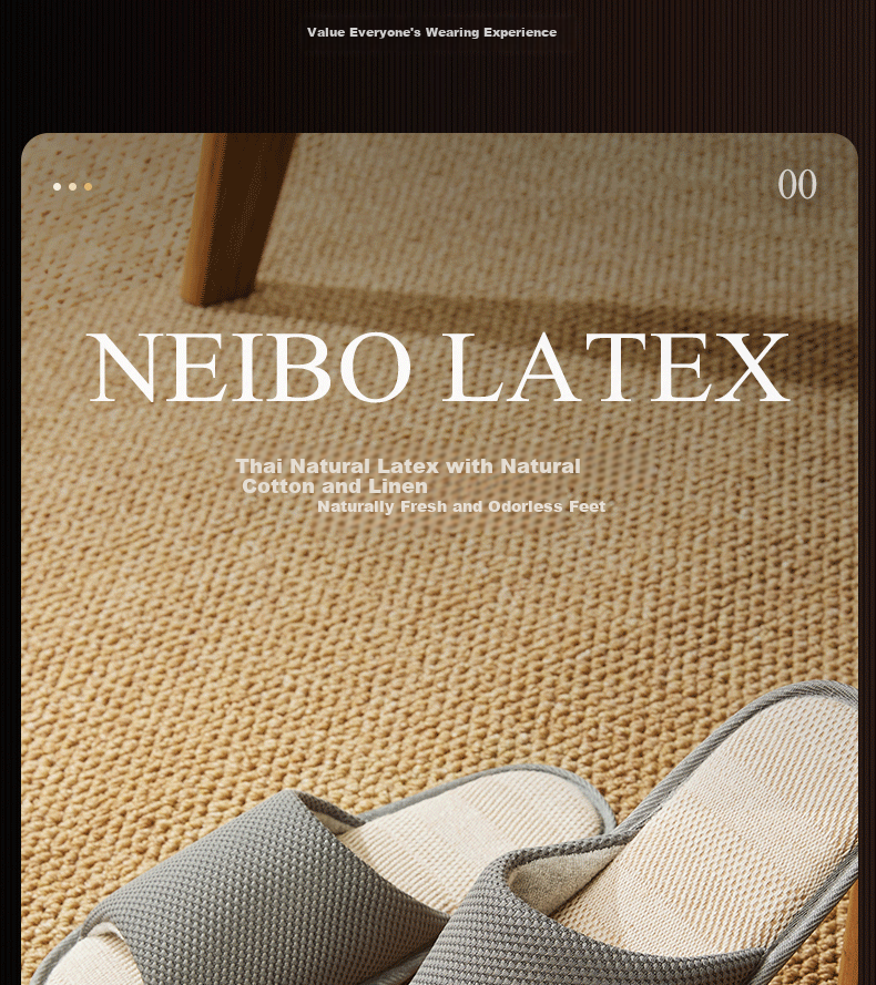 Домашние тапочки NEIBO из натурального латекса и льна, мужские и женские, дышащие, противоскользящие, бежевые, размер 40-41