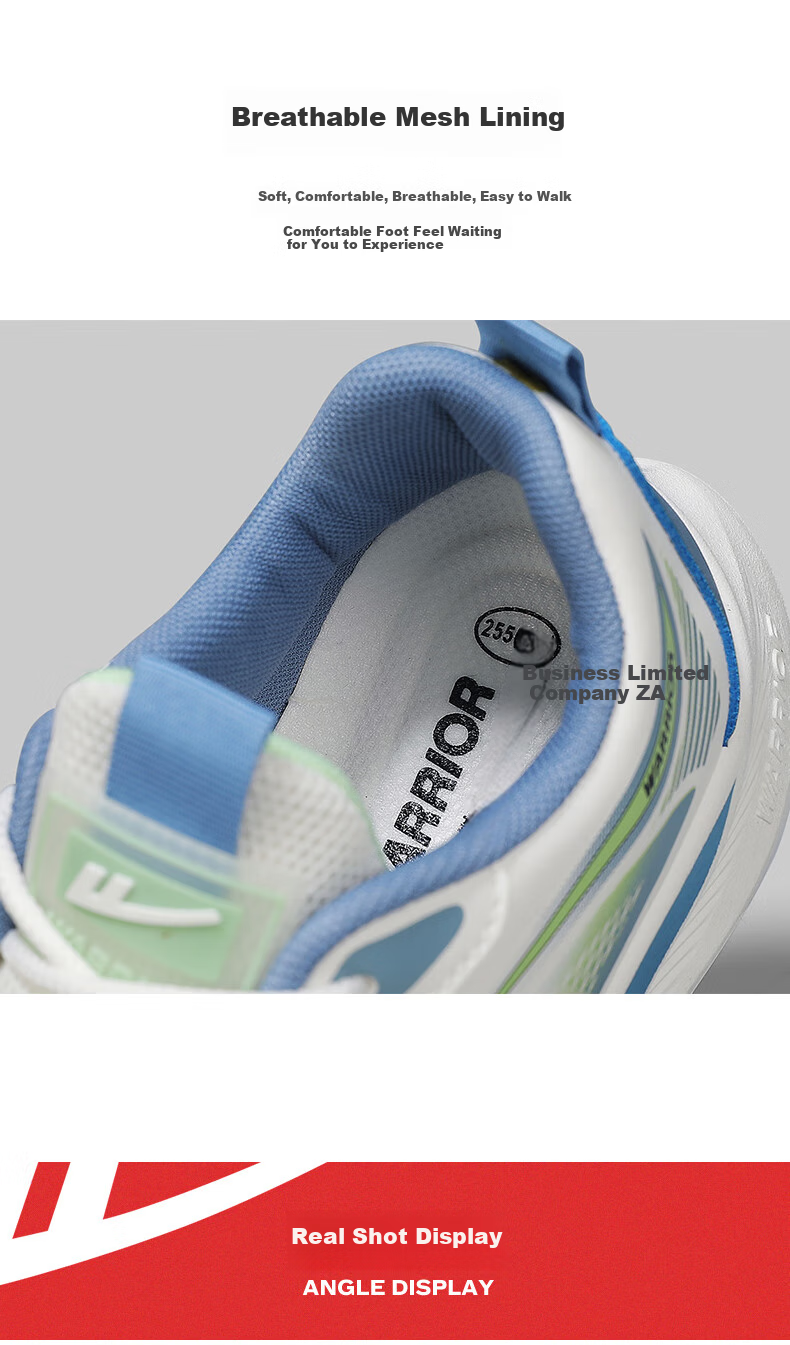 Кроссовки Huili (Warrior) мужские G497C, спортивные повседневные, белые/зеленые, размер 44