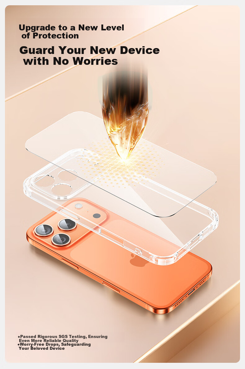 Чехол для Apple iPhone 17 Pro Max Shanmo, противоударный, с защитой от пожелтения, ультратонкий, прозрачный, унисекс