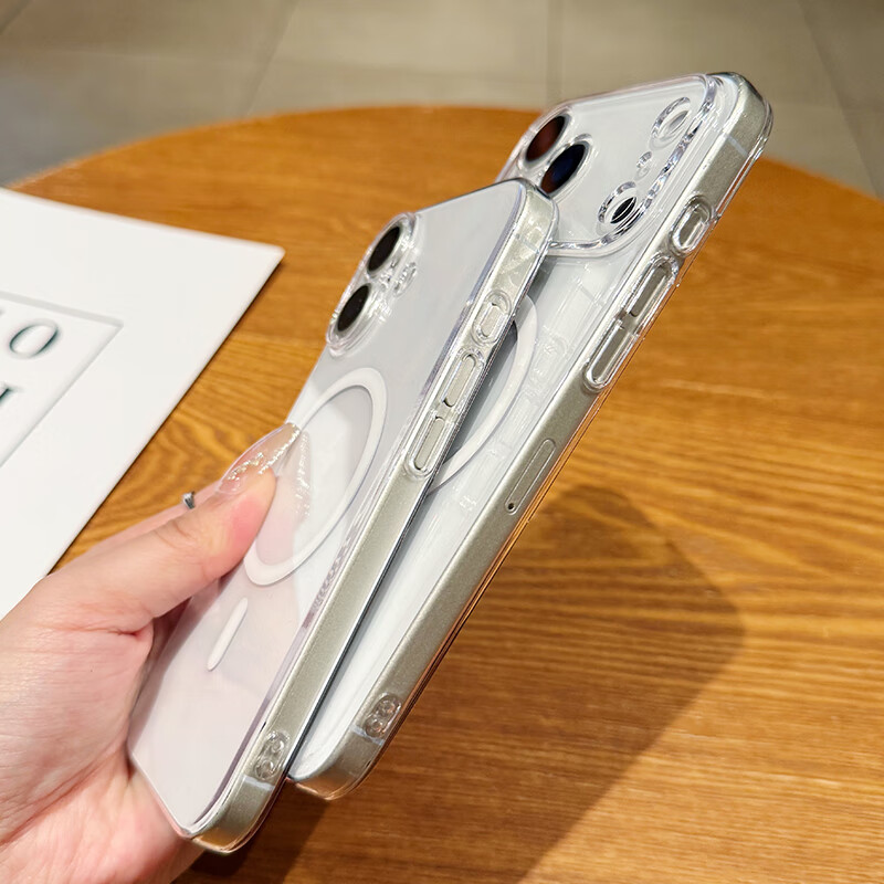 Прозрачный магнитный чехол Sihuanke для Apple iPhone 17 Pro Max, полное покрытие